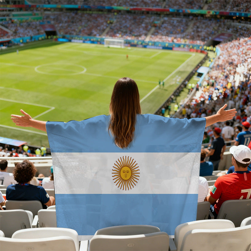 Argentina Fan Cape